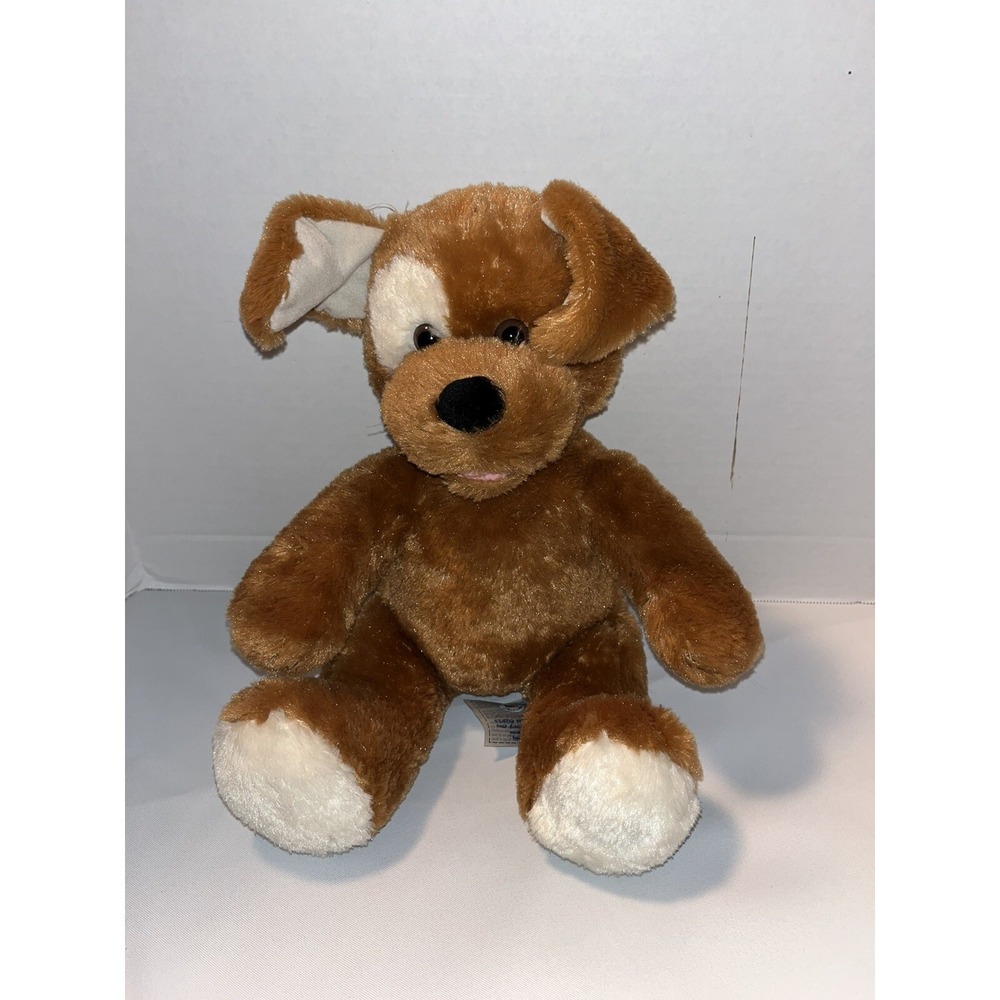Build A Bear Floppy Eared Brown Dog Retired Spotted Eye 15" Super Soft Plush